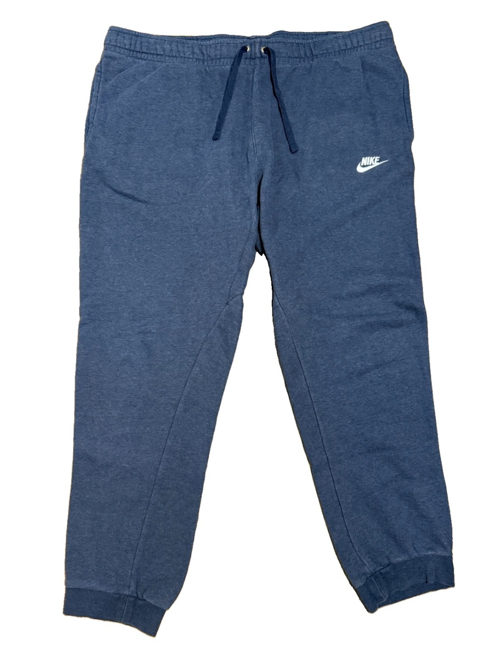 Nike Pants Mens XL Blue Fleece Joggers Sweatpants Drawstring Logo Athletic